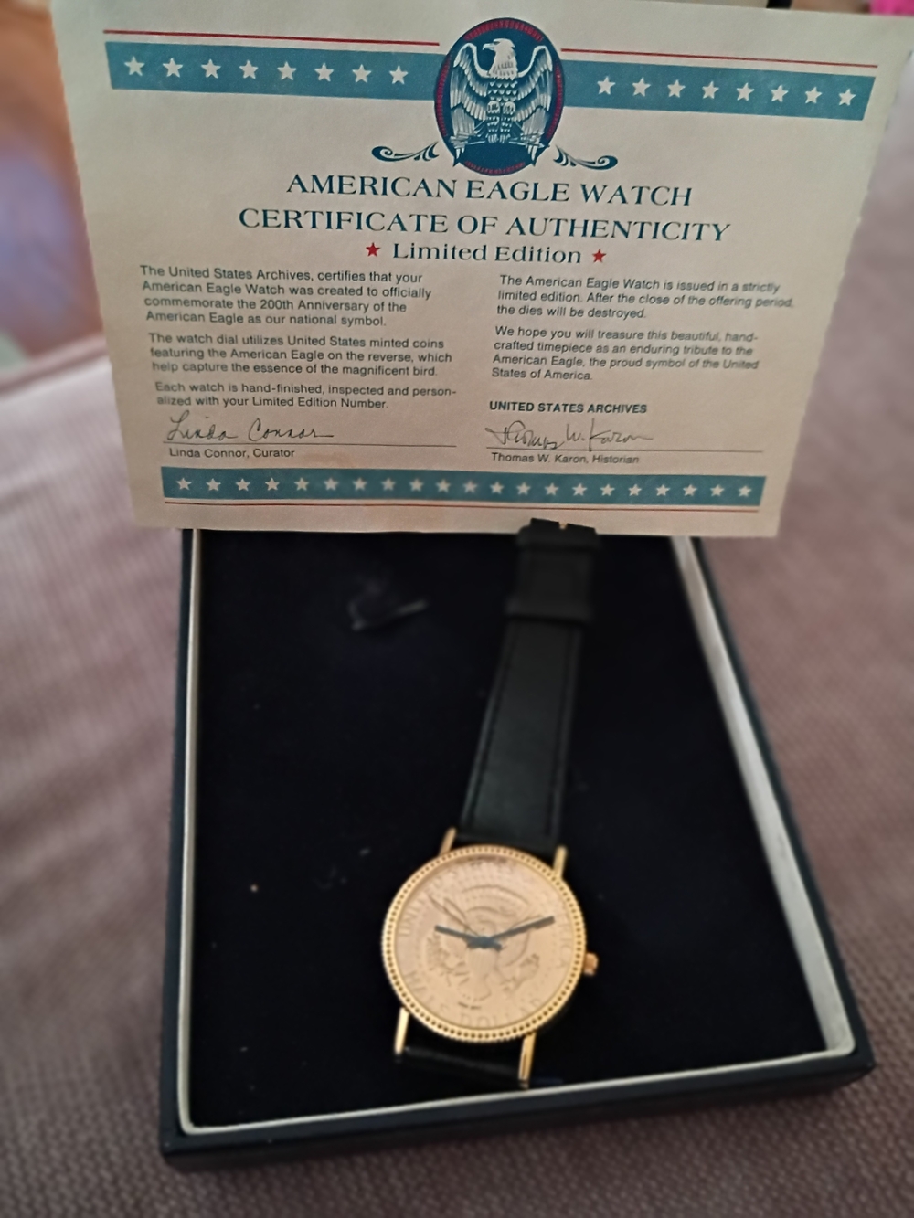 U.S.  ARCHIVES American Eagle Coin Watch  - COLLECTOR'S GEM